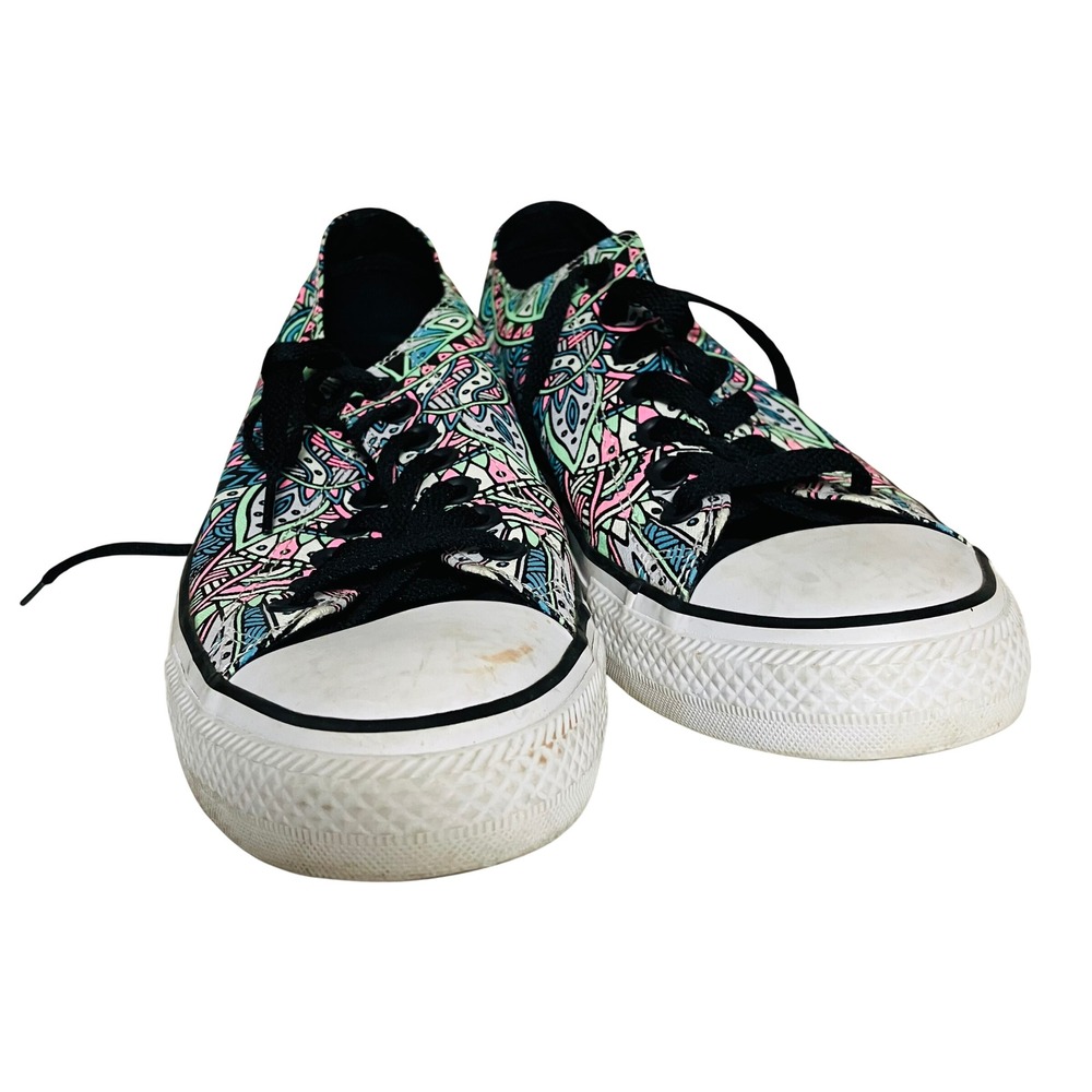 Converse All Star Sneakers Womens 11 Multicolor Excellent Geometric 156987F